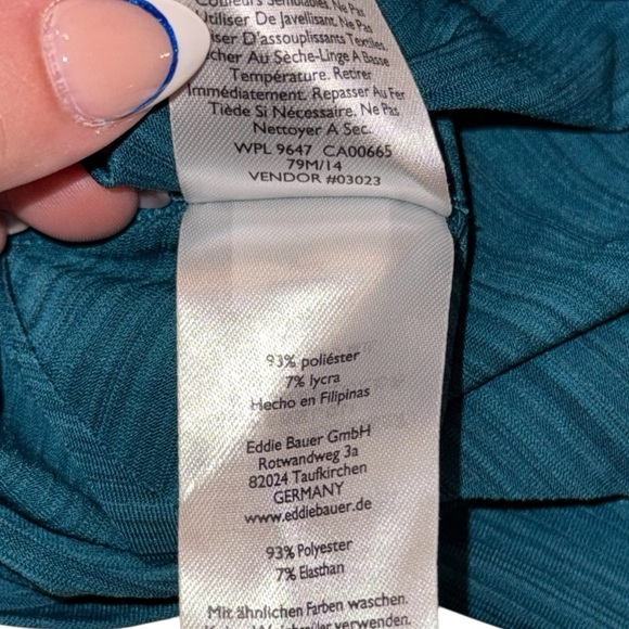 EDDIE BAUER Women's Trail Light Draped-Back Tank Top - Dark Teal XL - Picture 12 of 15